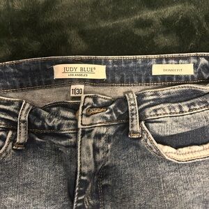 Judy Blues  distressed skinny jeans washed but never worn size 11 Stretchy